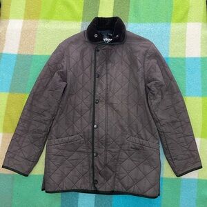 Vintage Barbour Duracotton Polar Quilt D210 Brown Coat Jacket Men’s